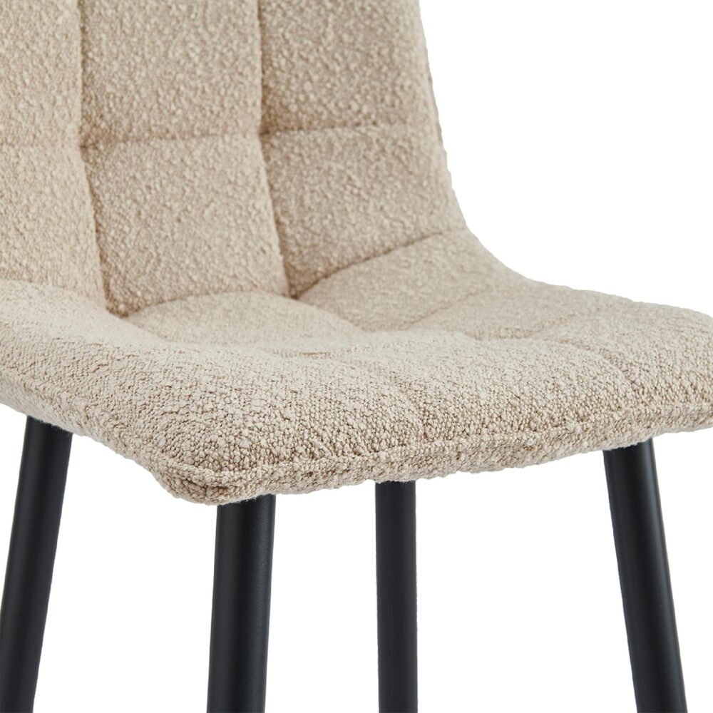 bouclé barkruk Miro 65 cm taupe afbeelding 6