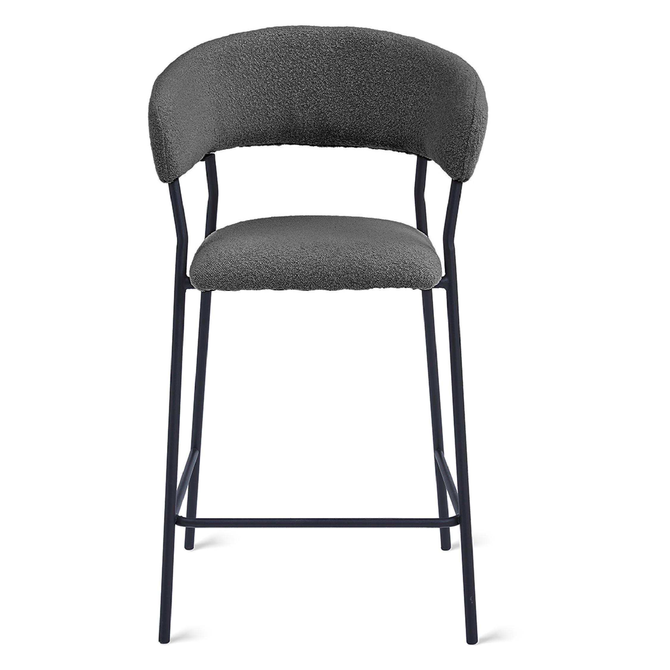Astra barkrukken bouclé antraciet 64 cm afbeelding 3