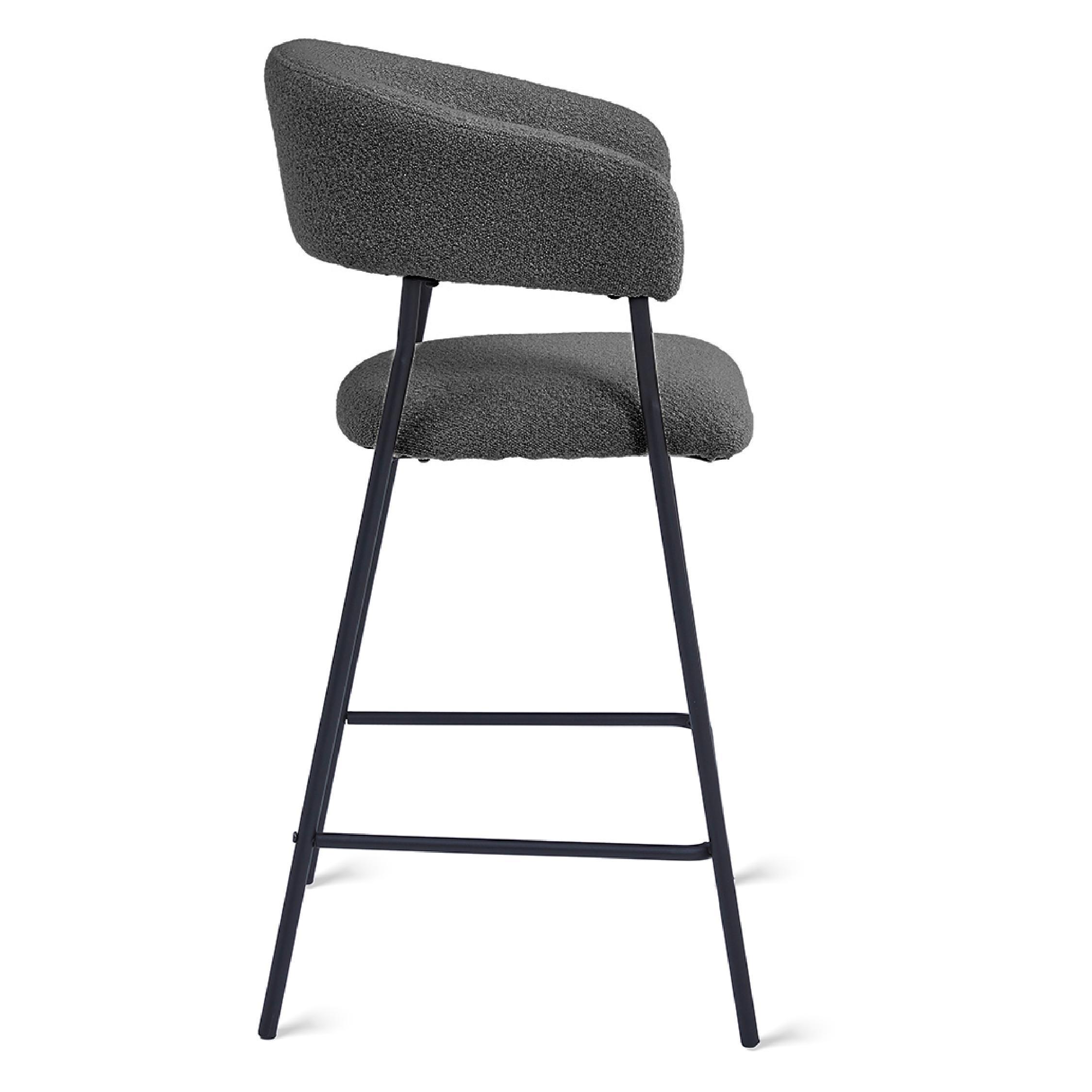 Astra barkrukken bouclé antraciet 64 cm afbeelding 4