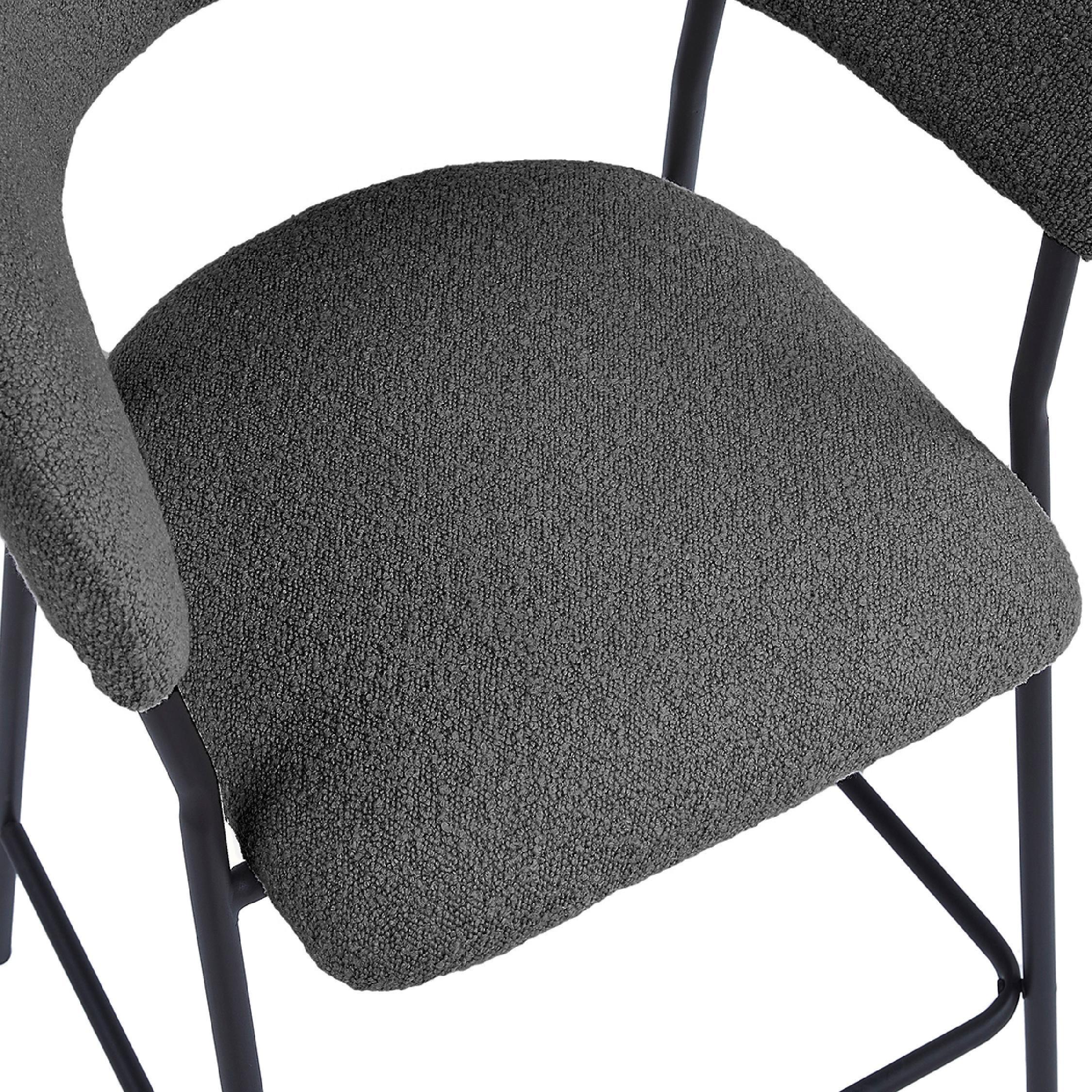 Astra barkrukken bouclé antraciet 64 cm afbeelding 8