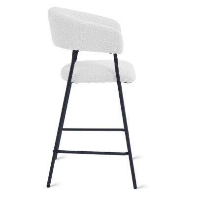 bouclé barkrukken Astra 64 cm ivoor afbeelding 4