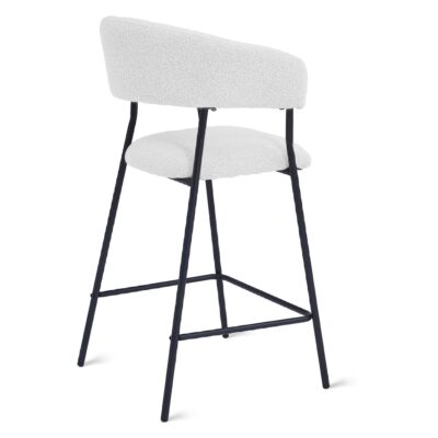 bouclé barkrukken Astra 64 cm ivoor afbeelding 5