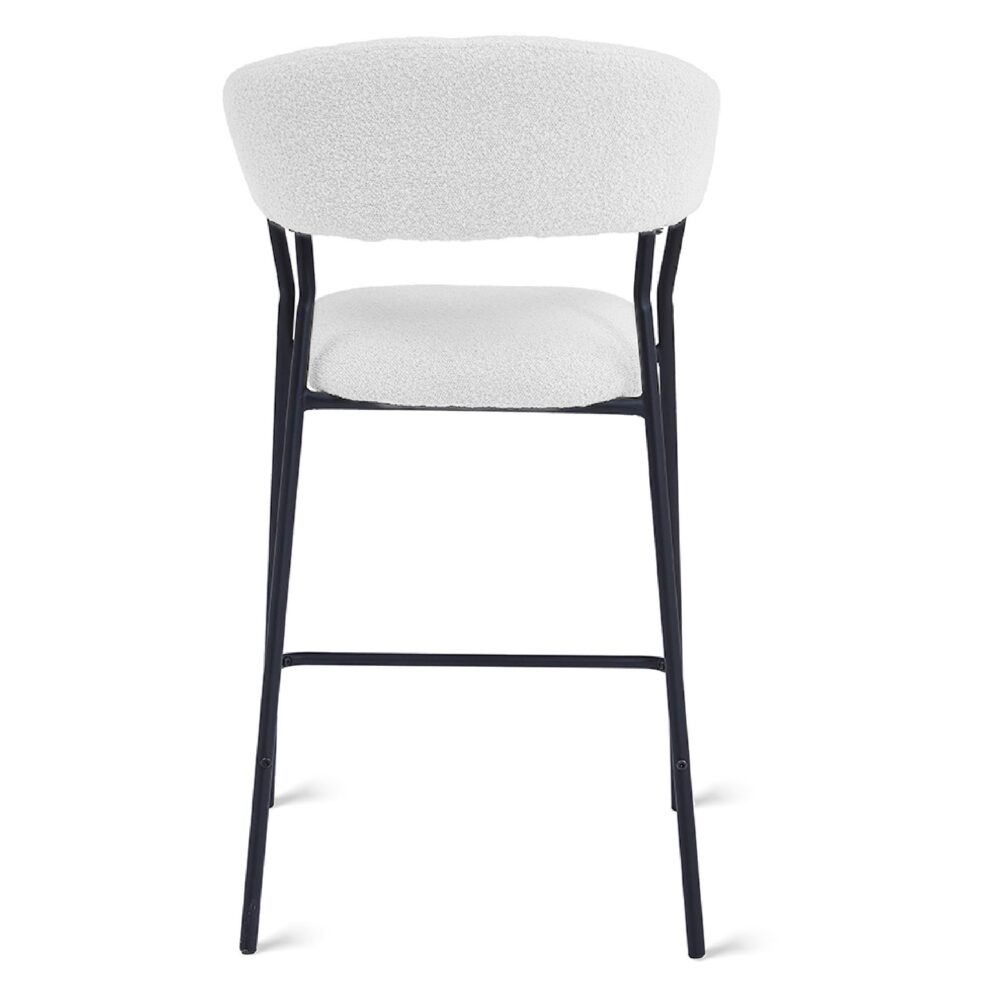 bouclé barkrukken Astra 64 cm ivoor afbeelding 6