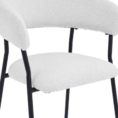 bouclé barkrukken Astra 64 cm ivoor afbeelding 7