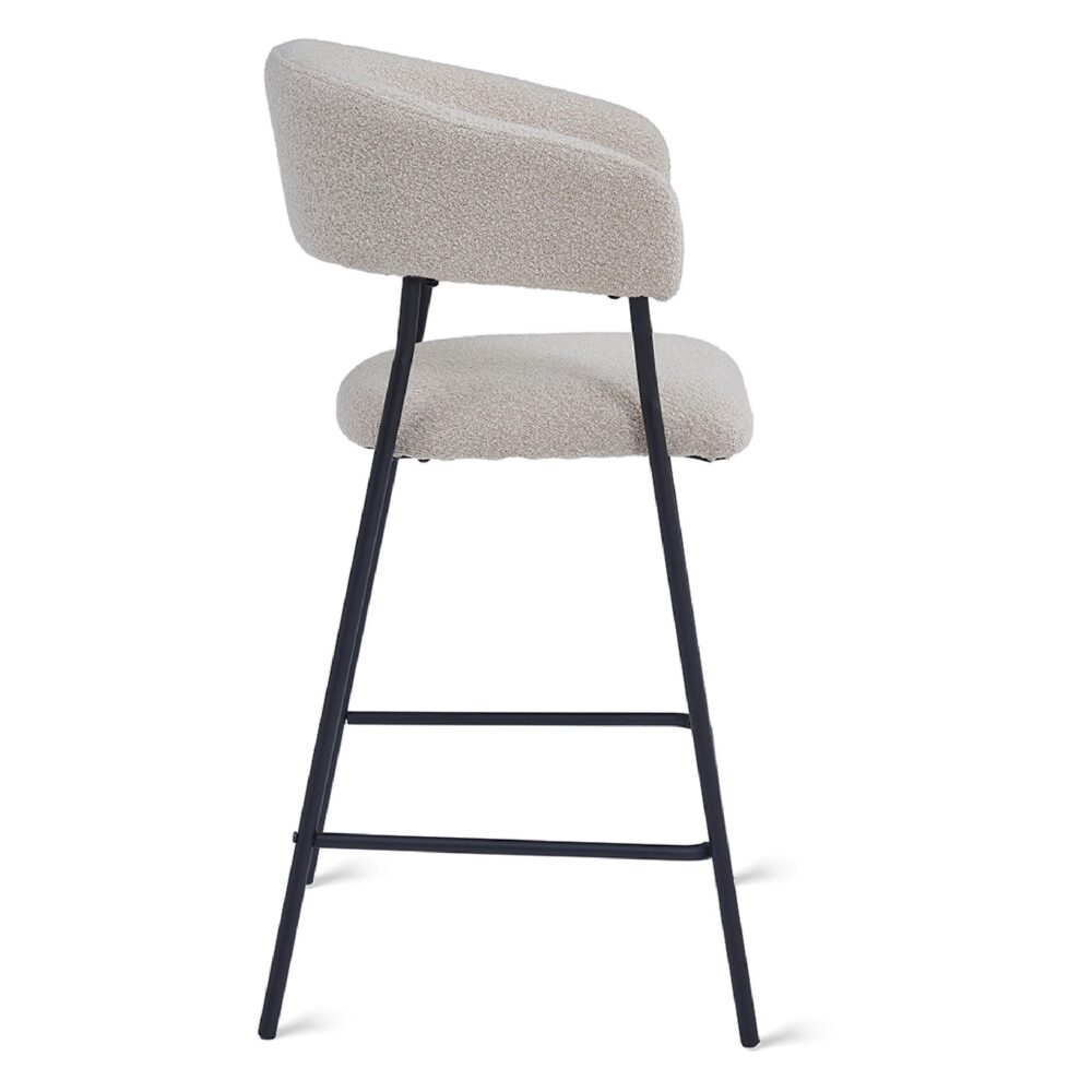 barkrukken Astra bouclé taupe 64 cm afbeelding 4