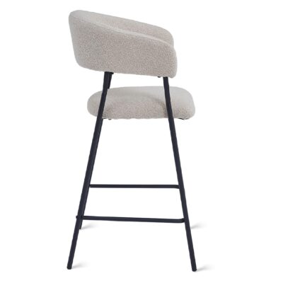 barkrukken Astra bouclé taupe 64 cm afbeelding 4