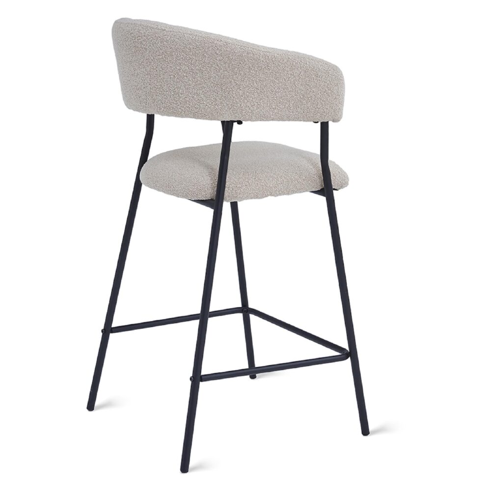 barkrukken Astra bouclé taupe 64 cm afbeelding 5