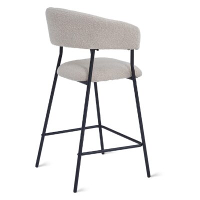 barkrukken Astra bouclé taupe 64 cm afbeelding 5