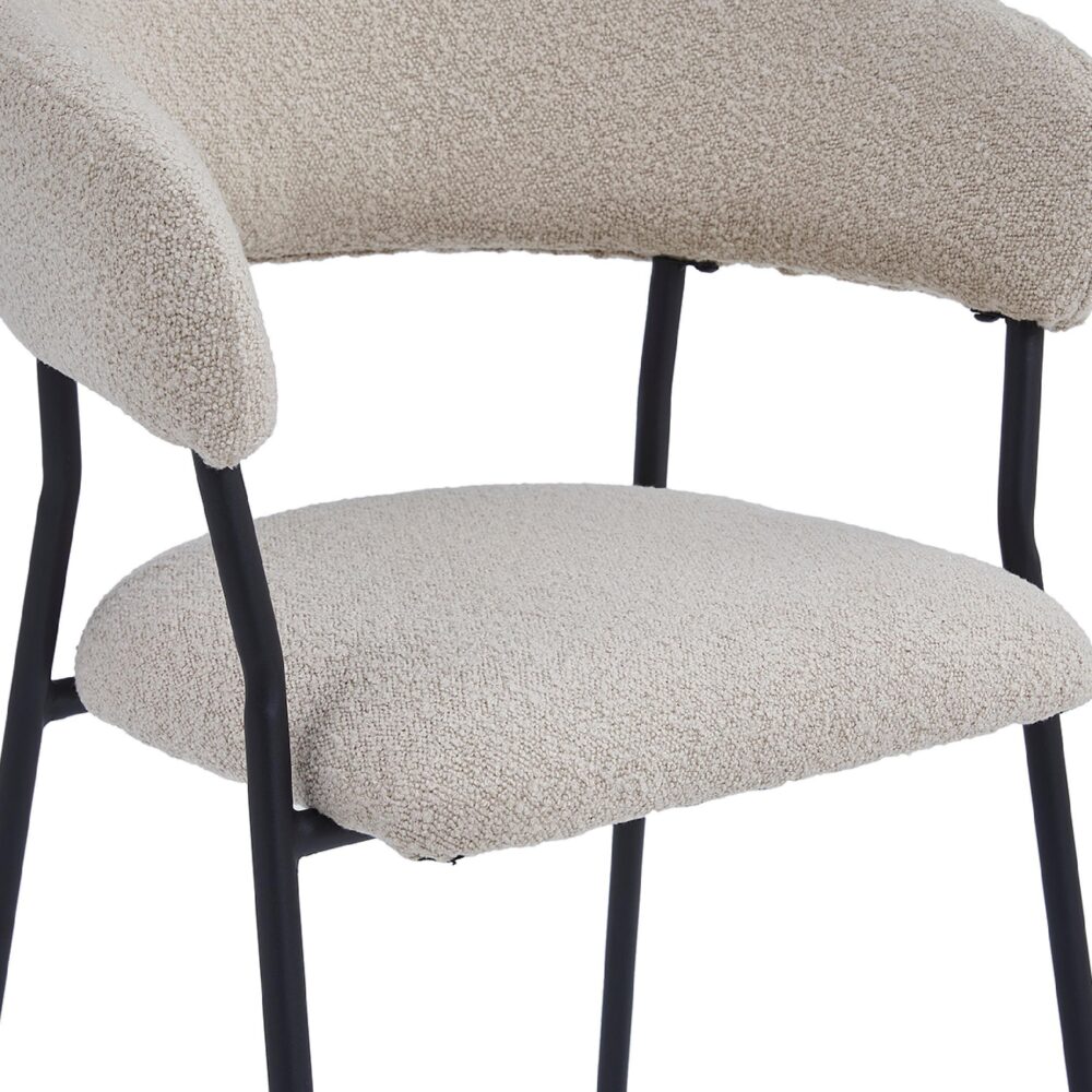 barkrukken Astra bouclé taupe 64 cm afbeelding 7