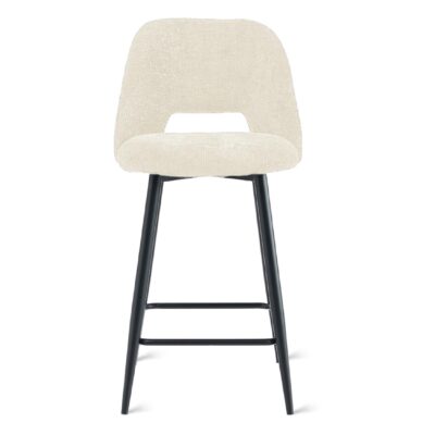 beige velvet barkrukken set van 2 afbeelding 2