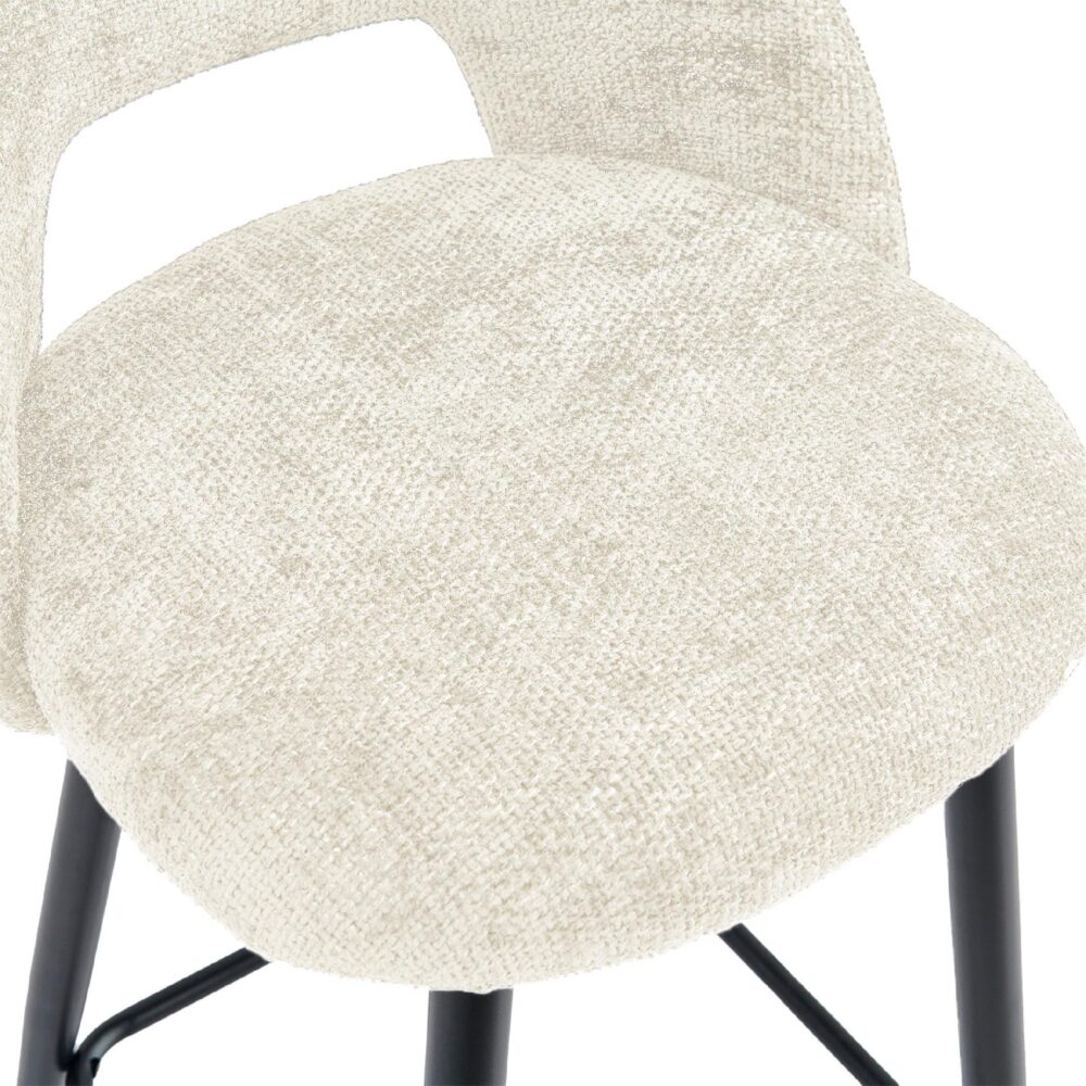 beige velvet barkrukken set van 2 afbeelding 8