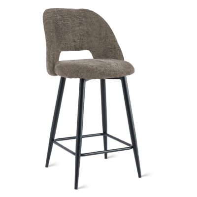 lichtbruine velvet barkrukken set van 2 afbeelding 1