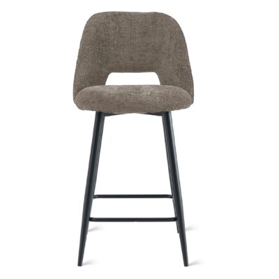 lichtbruine velvet barkrukken set van 2 afbeelding 3