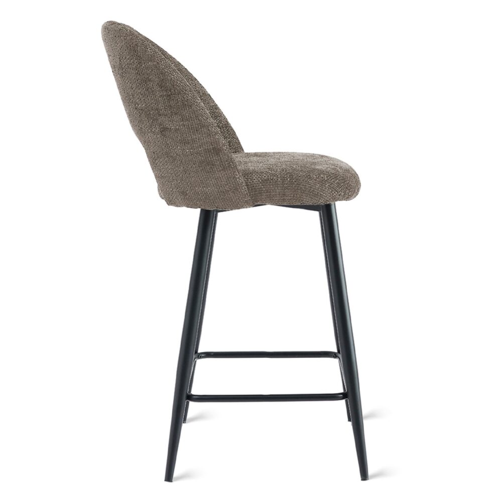 lichtbruine velvet barkrukken set van 2 afbeelding 5