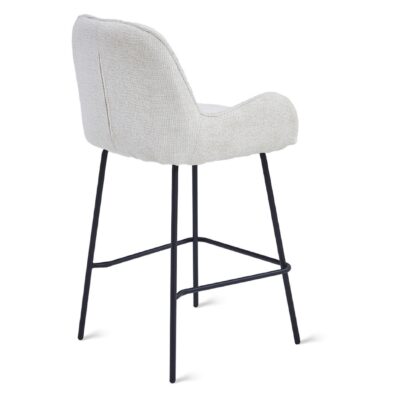 ivoren stoffen barkruk Olli 68 cm afbeelding 5