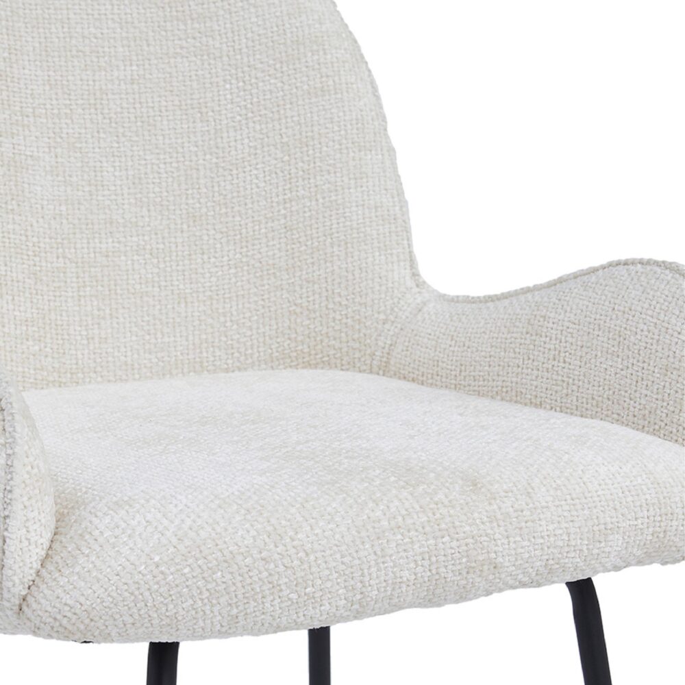 ivoren stoffen barkruk Olli 68 cm afbeelding 7