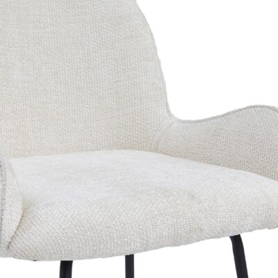 ivoren stoffen barkruk Olli 68 cm afbeelding 7