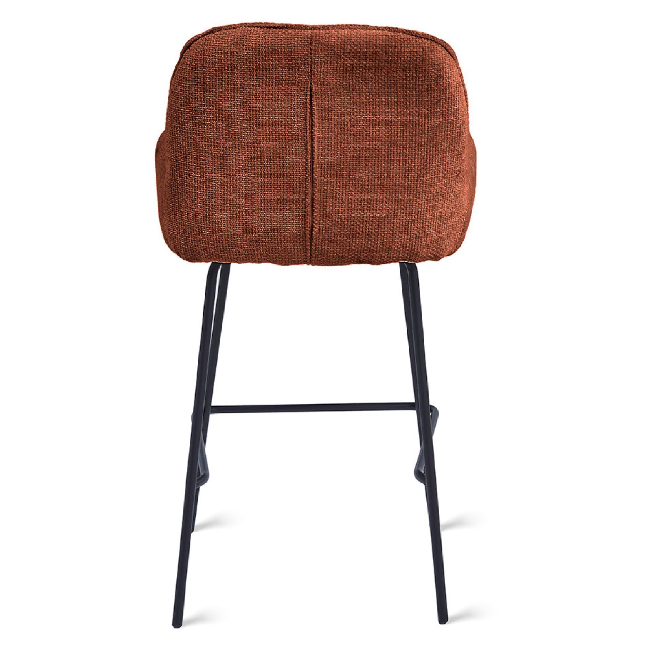 roestkleurige stoffen barkrukken Olli afbeelding 5