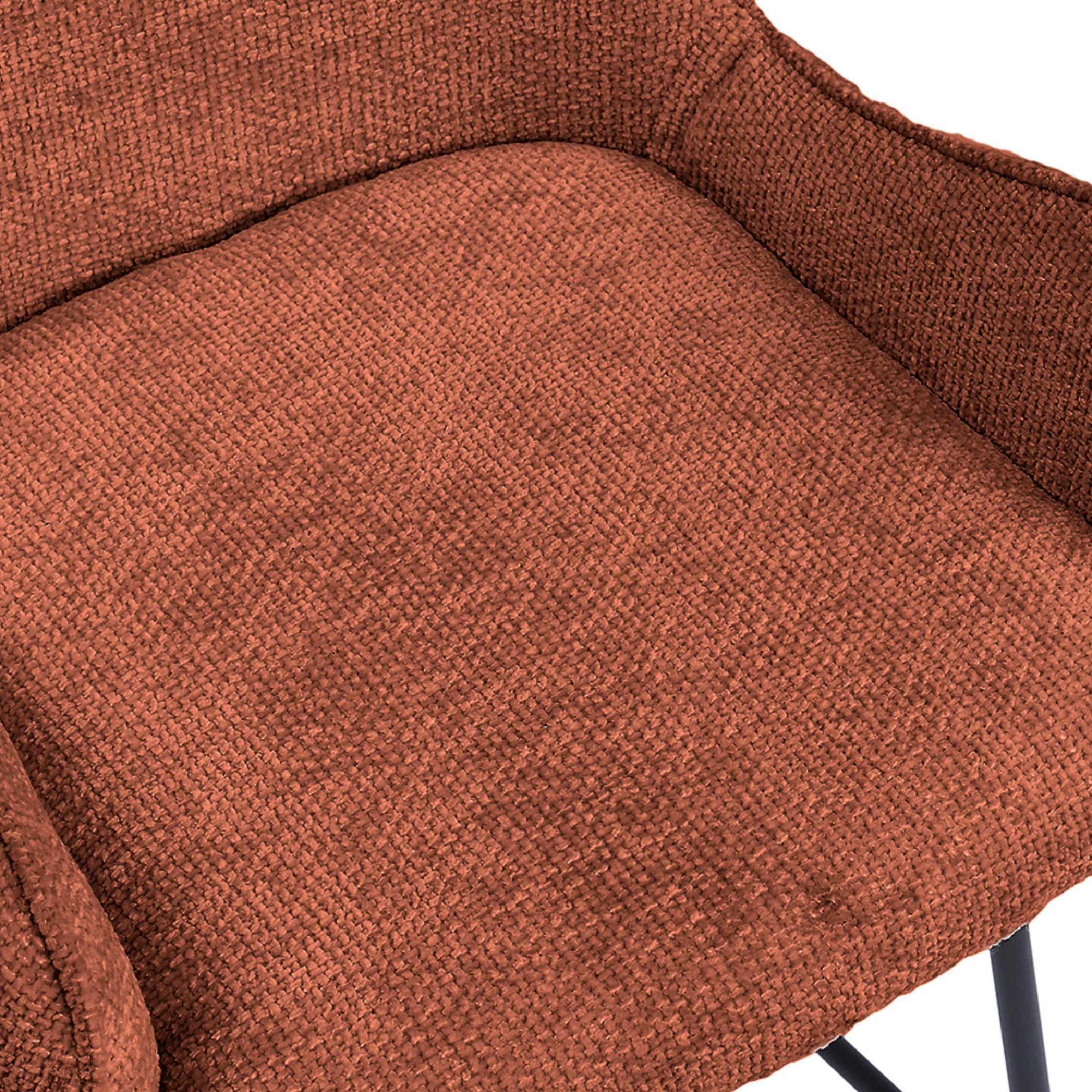 roestkleurige stoffen barkrukken Olli afbeelding 6