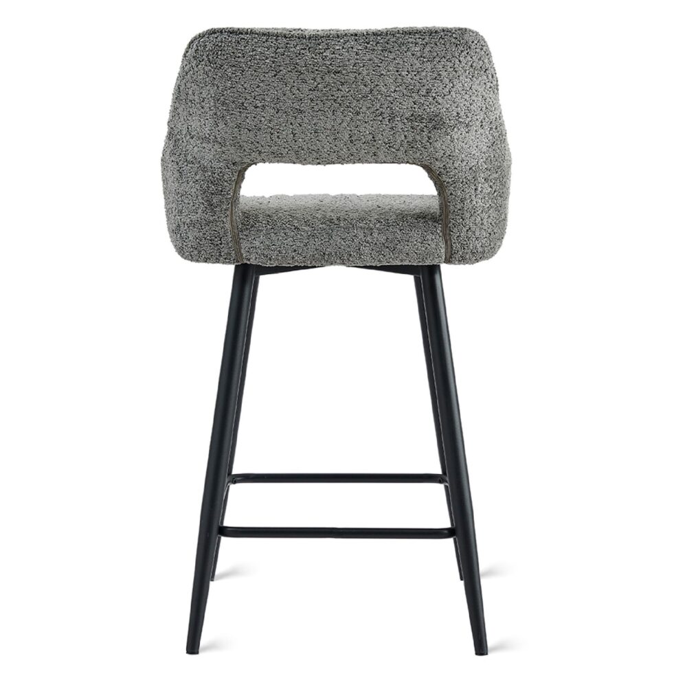 antraciet stoffen barkrukken Ronn 65 cm afbeelding 2