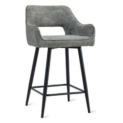 antraciet stoffen barkrukken Ronn 65 cm afbeelding 1