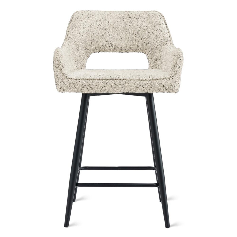 beige barkrukken met armleuning Ronn afbeelding 6