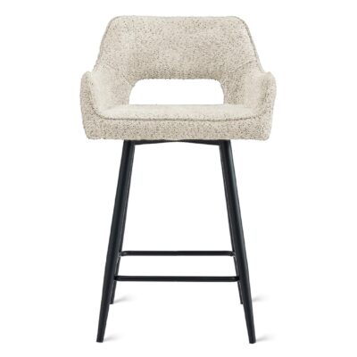 beige barkrukken met armleuning Ronn afbeelding 6