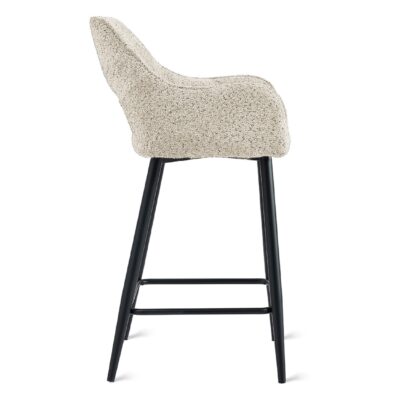 beige barkrukken met armleuning Ronn afbeelding 4