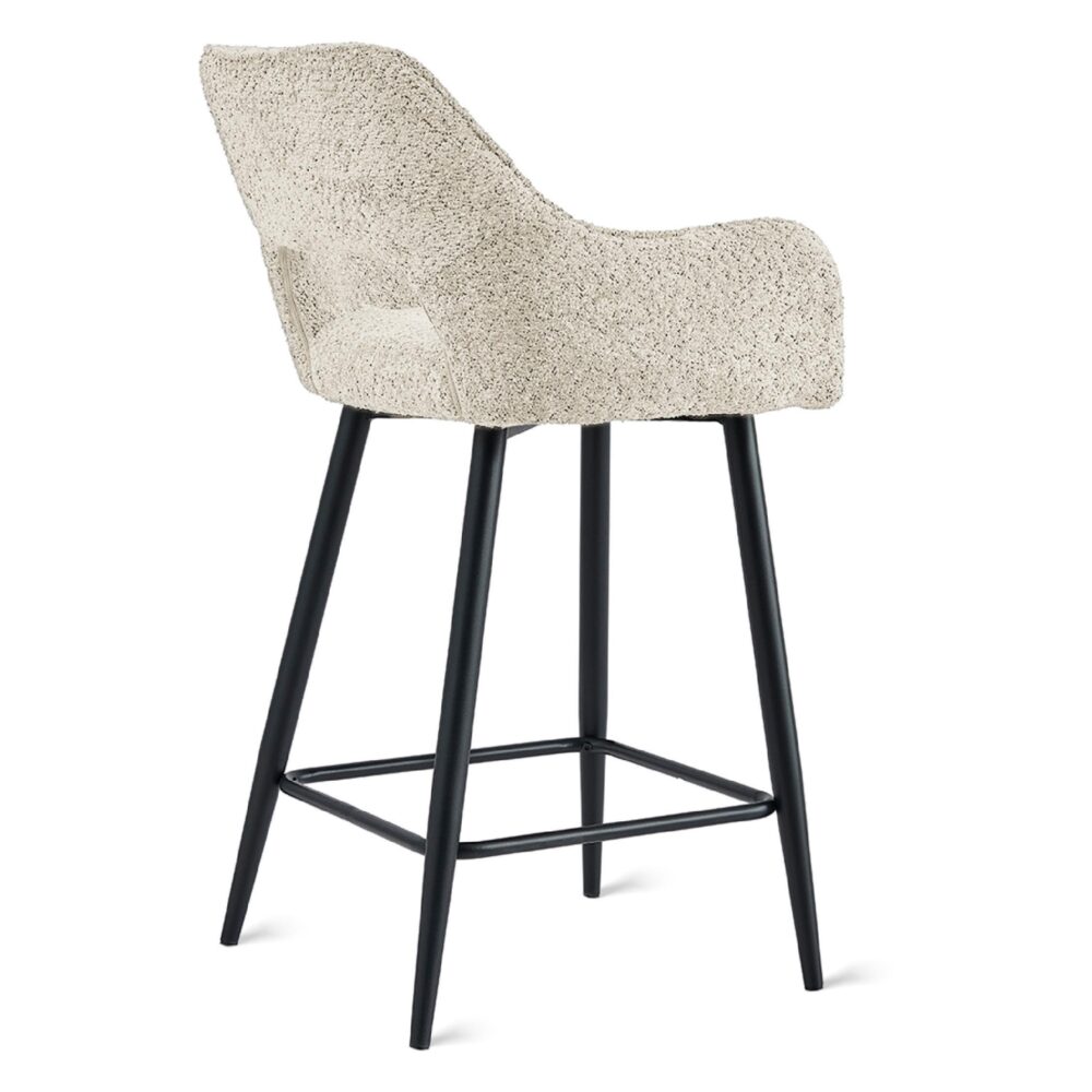 beige barkrukken met armleuning Ronn afbeelding 3