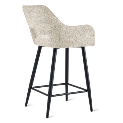 beige barkrukken met armleuning Ronn afbeelding 3