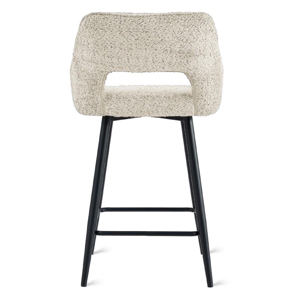 beige barkrukken met armleuning Ronn afbeelding 2