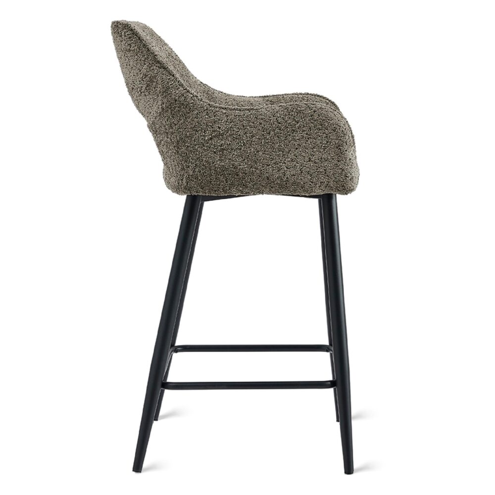 taupe stoffen barkrukken Ronn 65 cm afbeelding 4