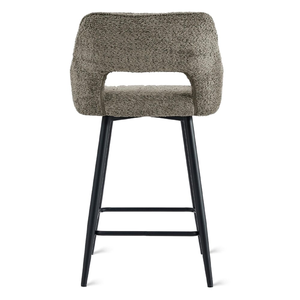 taupe stoffen barkrukken Ronn 65 cm afbeelding 2