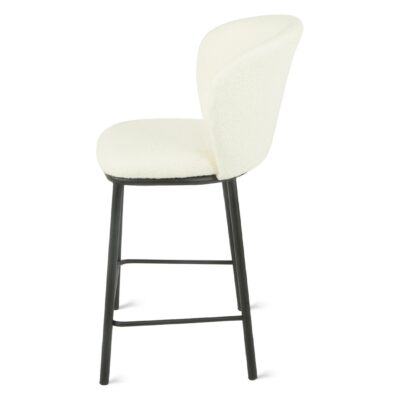 bouclé barkrukken ivoor 65 cm afbeelding 4