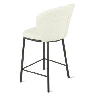 bouclé barkrukken ivoor 65 cm afbeelding 2