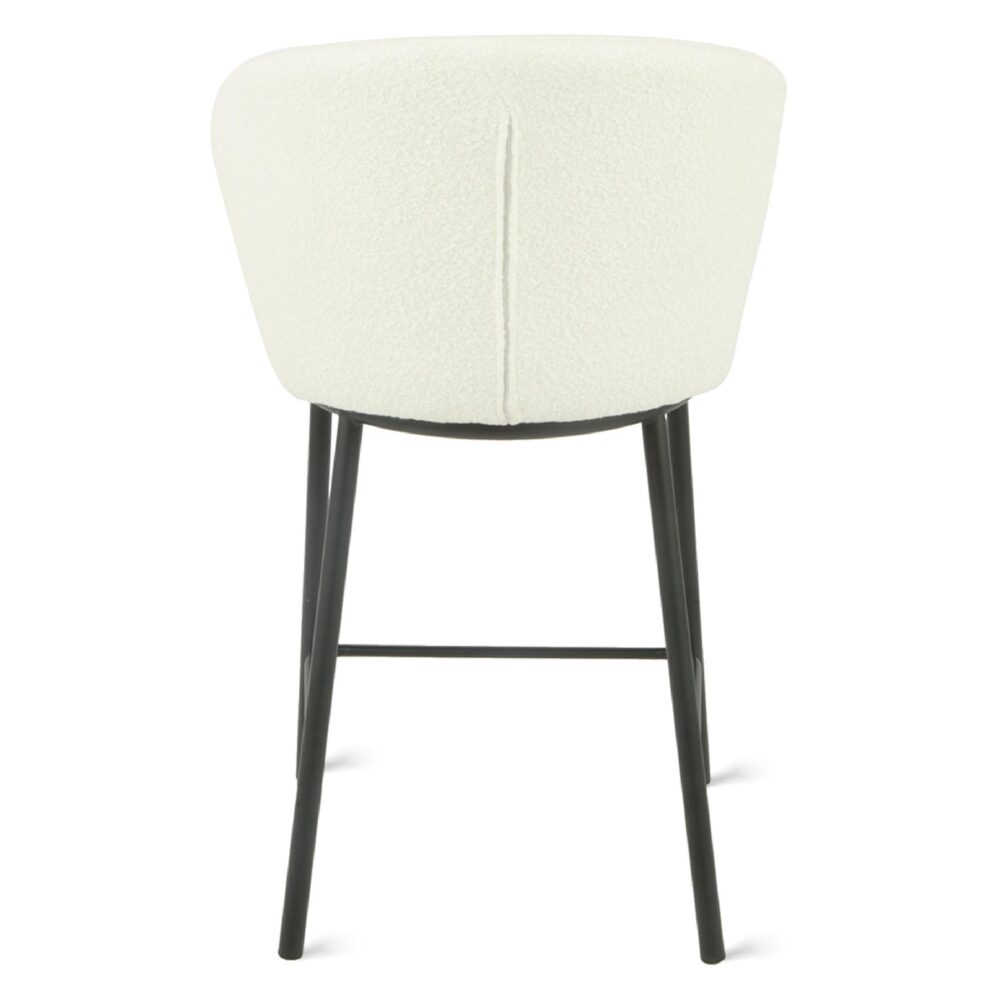 bouclé barkrukken ivoor 65 cm afbeelding 6