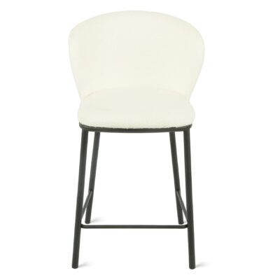 bouclé barkrukken ivoor 65 cm afbeelding 5