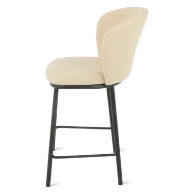 bouclé taupe barkrukken set van 2 afbeelding 6