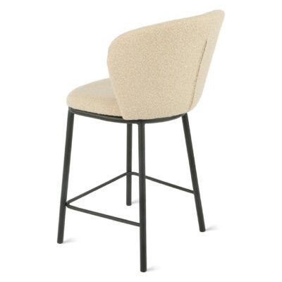 bouclé taupe barkrukken set van 2 afbeelding 5