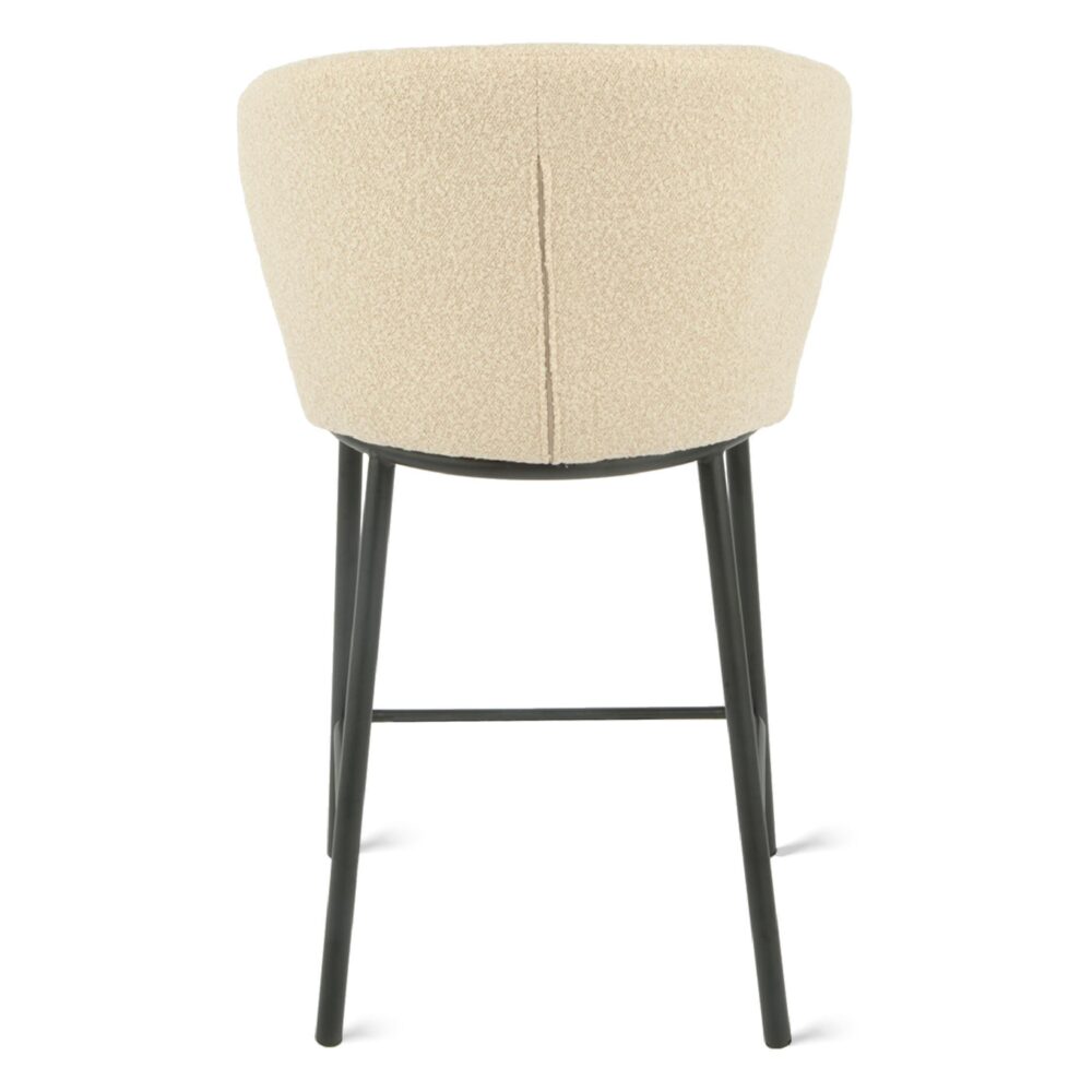 bouclé taupe barkrukken set van 2 afbeelding 4