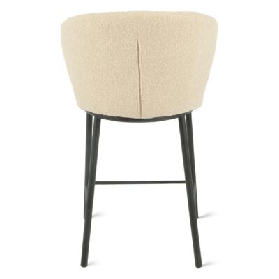 bouclé taupe barkrukken set van 2 afbeelding 4