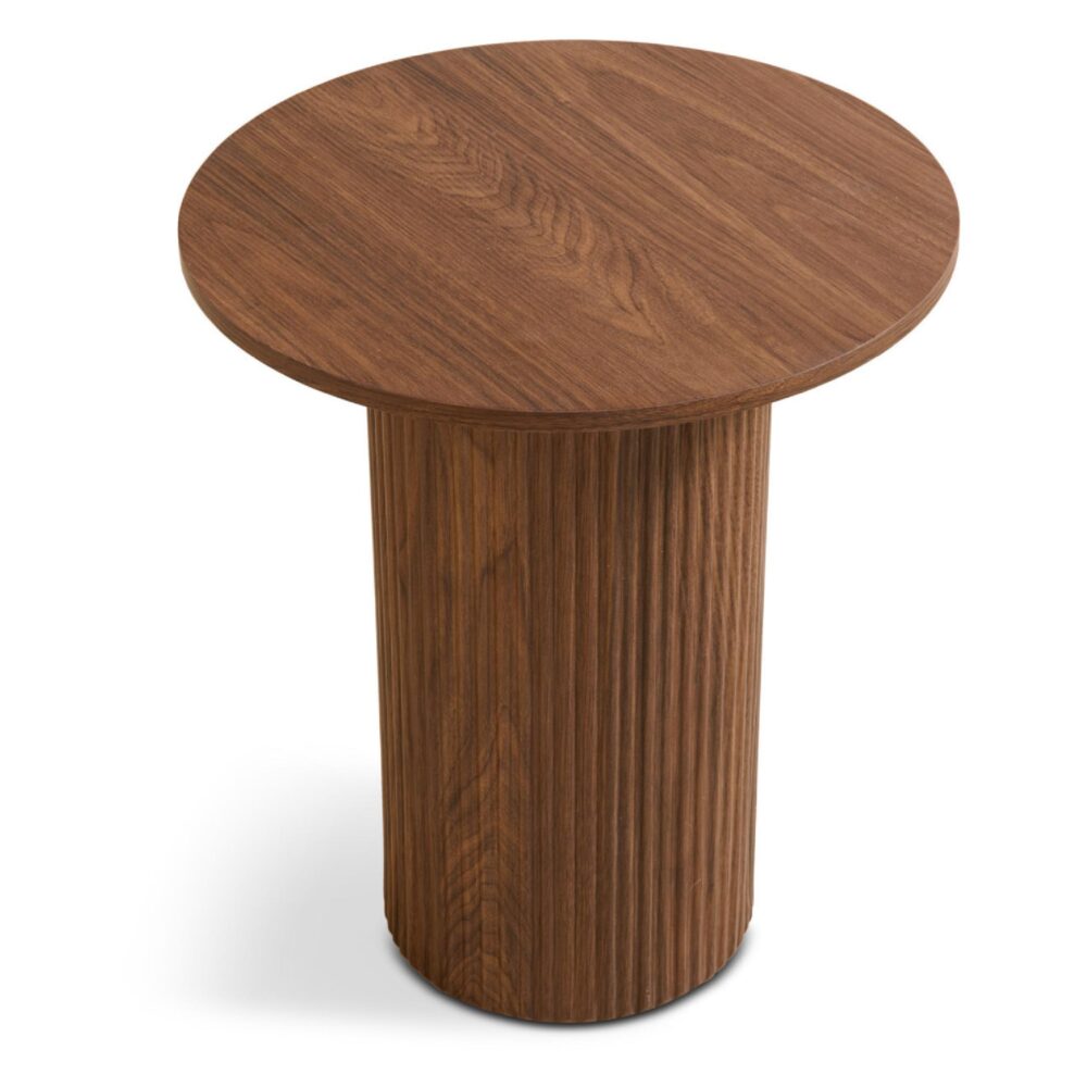 ronde walnoot bijzettafel Fenna afbeelding 4