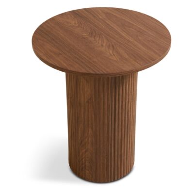 ronde walnoot bijzettafel Fenna afbeelding 4