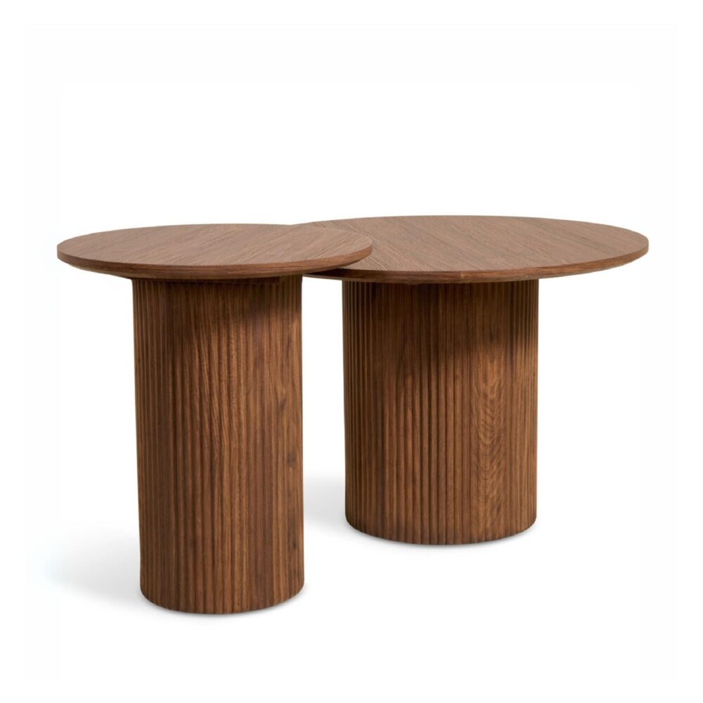 ronde bijzettafel walnoot Fenna afbeelding 2