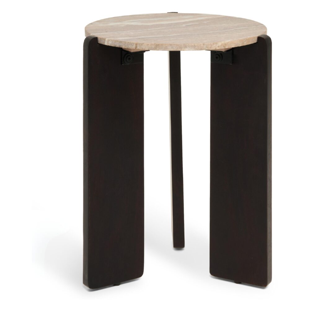 ronde marmeren bijzettafel Frion afbeelding 3