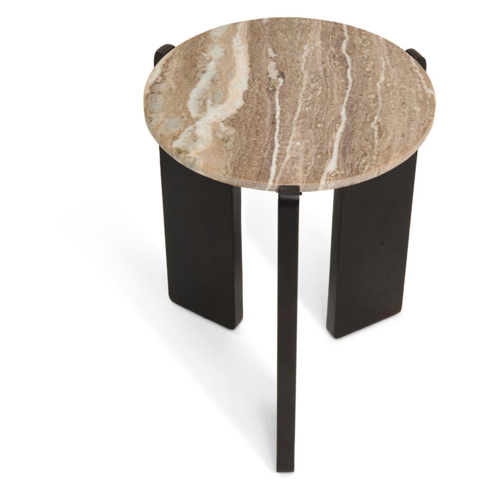 ronde marmeren bijzettafel Frion afbeelding 2