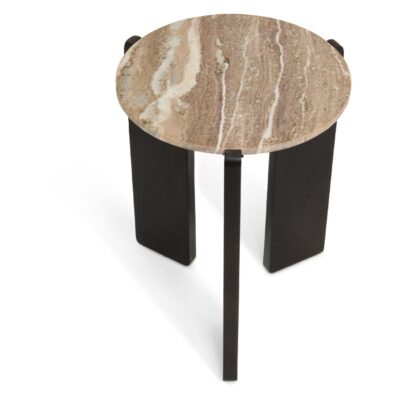 ronde marmeren bijzettafel Frion afbeelding 2