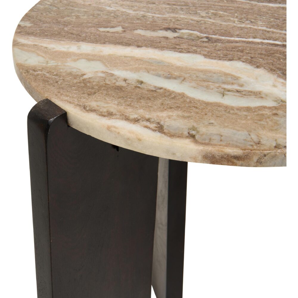 ronde marmeren bijzettafel Frion afbeelding 5