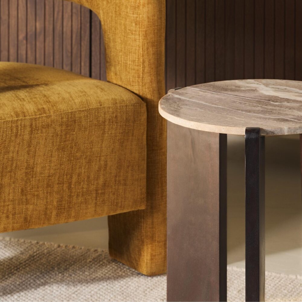 ronde marmeren bijzettafel Frion afbeelding 6