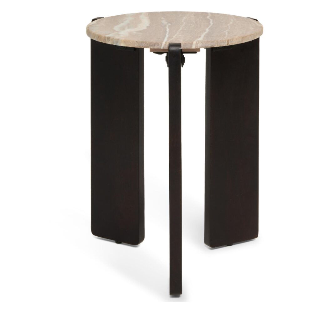 ronde marmeren bijzettafel Frion afbeelding 1